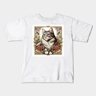 cat portrait t-shirt Kids T-Shirt